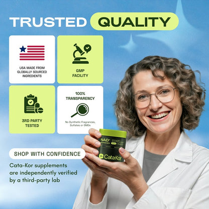 Cata-Kor Nicotinamide Capsules NAD Supplement 60 Tablets, 250mg