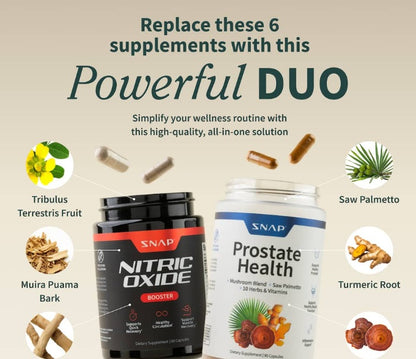 Nitric Oxide + Saw Palmetto for Men 50+ | Boost Energy, Circulation & Performance