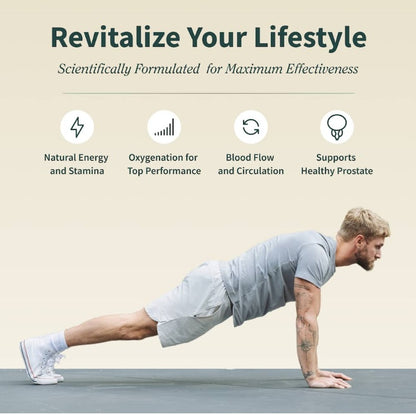 Nitric Oxide + Saw Palmetto for Men 50+ | Boost Energy, Circulation & Performance