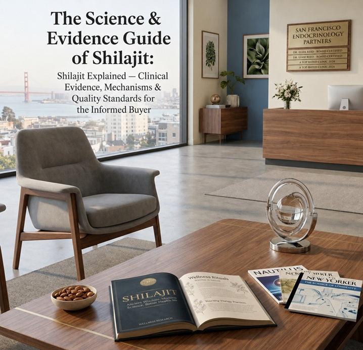 Shilajit: The Science & Evidence Guide — Clinical Research, Mechanisms & Dosing